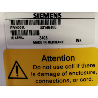 Siemens - CP Extremity Array Coil - 3146466 - 63 MHZ/1.5T