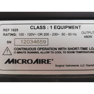 Electric Console - MICROAIRE 1025