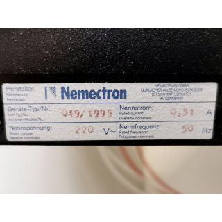 Electrotherapy and Vacuum Therapy System - Nemectron GmbH - 091 (S/N 4537) &amp; 049/1995 - Elektrotherapie- und Vakuumtherapiesystem