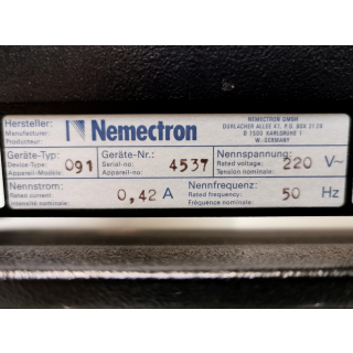 Electrotherapy and Vacuum Therapy System - Nemectron GmbH - 091 (S/N 4537) &amp; 049/1995 - Elektrotherapie- und Vakuumtherapiesystem
