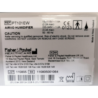 Humidifier for High Flow Oxygen Therapy - Fisher &amp; Paykel Healthcare - PT101EW (AIRVO Humidifier) - Befeuchter f&uuml;r High-Flow-Sauerstofftherapie