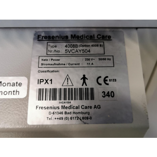 Dialysis Machine - Fresenius Medical Care AG - 4008B (Option 4008S) - Dialyseger&auml;t