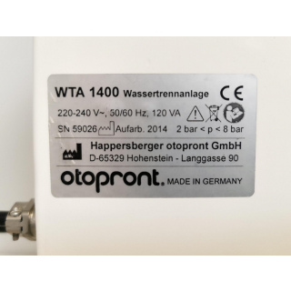 Water Separator Unit (WTA 1400) - Happersberger otopront GmbH - WTA 1400 - Wassertrennanlage (WTA 1400)