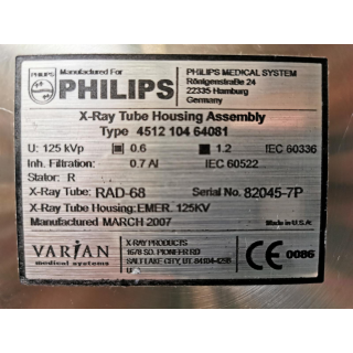 Mobile X-Ray System - Philips - Type 4512 104 64081 &ndash; RAD-68 Tube Housing Assembly - Mobile R&ouml;ntgenanlage