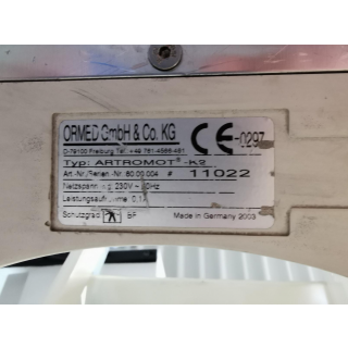 knee CPM machine &ndash; ORMED  -Artromot K2 - Kontinuierliches - Bewegungstherapieger&auml;t