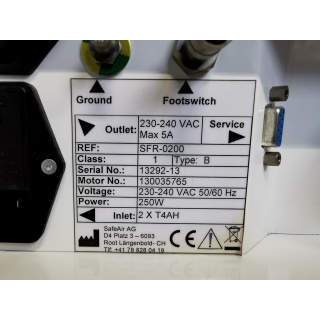 Surgical Smoke Evacuator &ndash; Stryker SafeAir &ndash; SFR-0200 &ndash; Chirurgisches Rauchabsaugger&auml;t