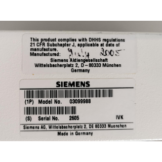 Laser Positioning System - Siemens - Model 03099988 - Laser-Positionierungssystem