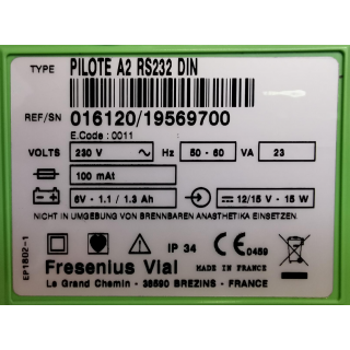 Infusion Pump - Fresenius Vial - Pilot A2 - Infusionspumpe