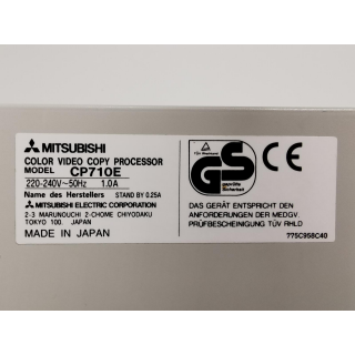 Color Video Printer &ndash; Mitsubishi &ndash; CP710E &ndash; Videodrucker
