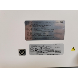 Automated Blood Coagulation Analyzer &ndash; Sysmex &ndash; CA-660 &ndash; Automatischer Blutgerinnungsanalysator