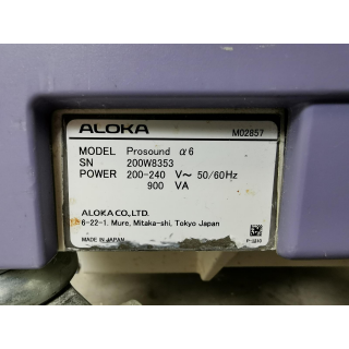Ultrasound System with Probes &ndash; Aloka &ndash; ProSound &alpha;6 + IPF-1503 / Probes &ndash; Ultraschallsystem mit Sonden