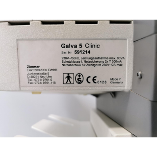 Electrotherapy Unit &ndash; Zimmer MedizinSysteme &ndash; Galva 5 Clinic &ndash; Elektrotherapieger&auml;t